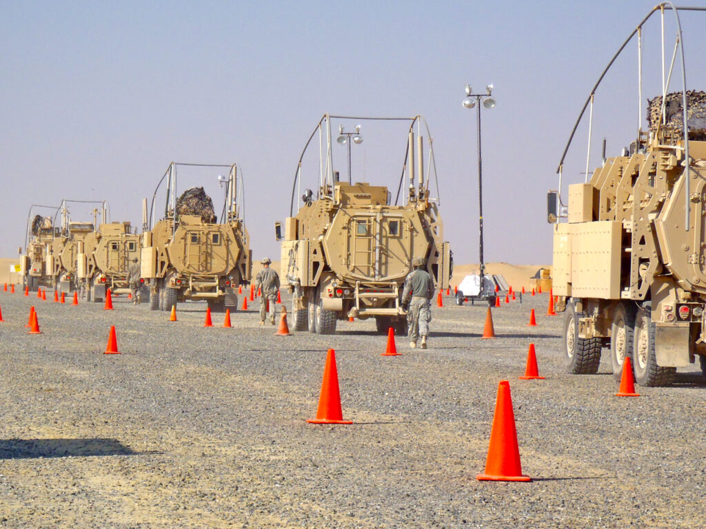 File photo of a US Army convoy leaving Iraq, from the earlier 2011 withdrawal