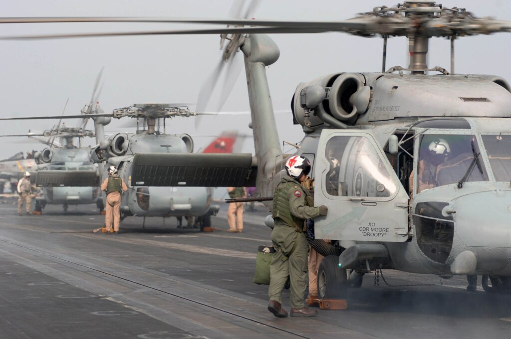 Flight deck of the US Navy aircraft carrier USS Theodore Roosevelt (CVN 71), whose strike group is heading to the Middle East amid the Hormuz blockade (file photo)